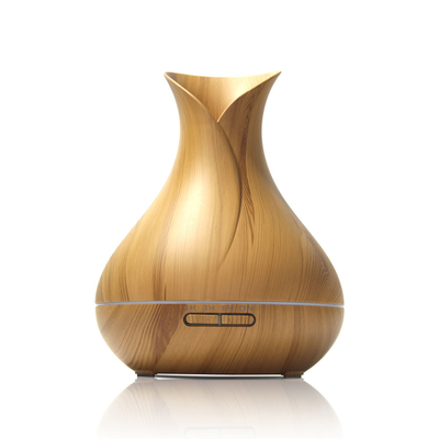 400ml 12W Light Wood Grain Aroma Diffuser LED Light PP And ABS For Meeting Room